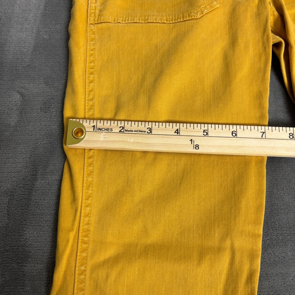 J.Crew Women's 26 Mustard Yellow Skinny Utility Pants Ankle Zip Pockets - Picture 7 of 10